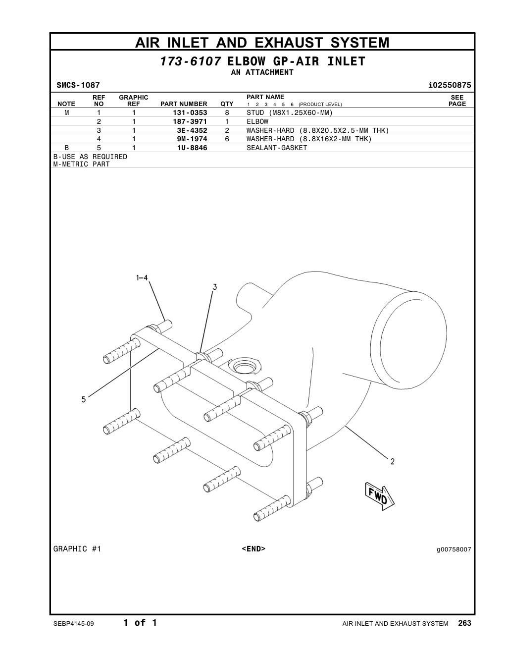 187-3971 ELBOW CAT parts manual diagram