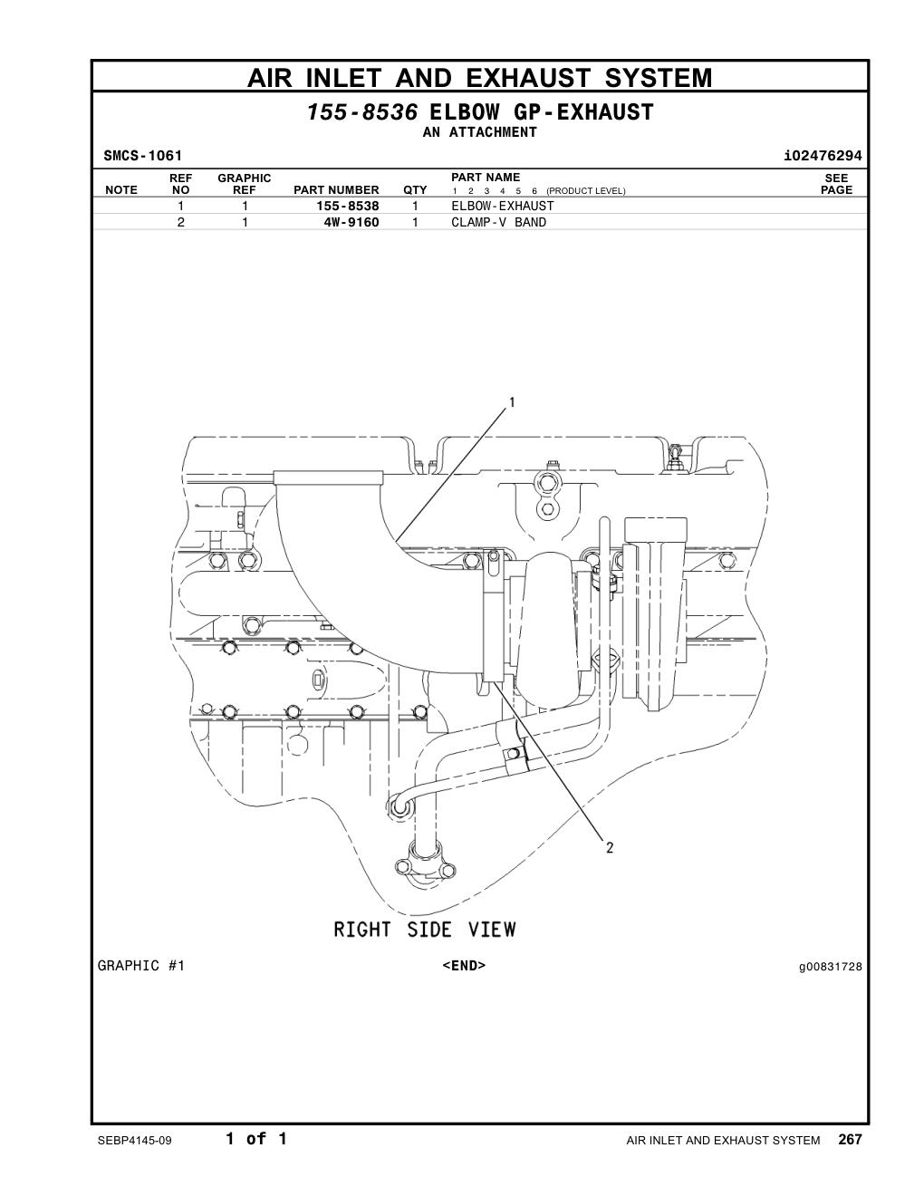 155-8538 - ELBOW-EXHAUST