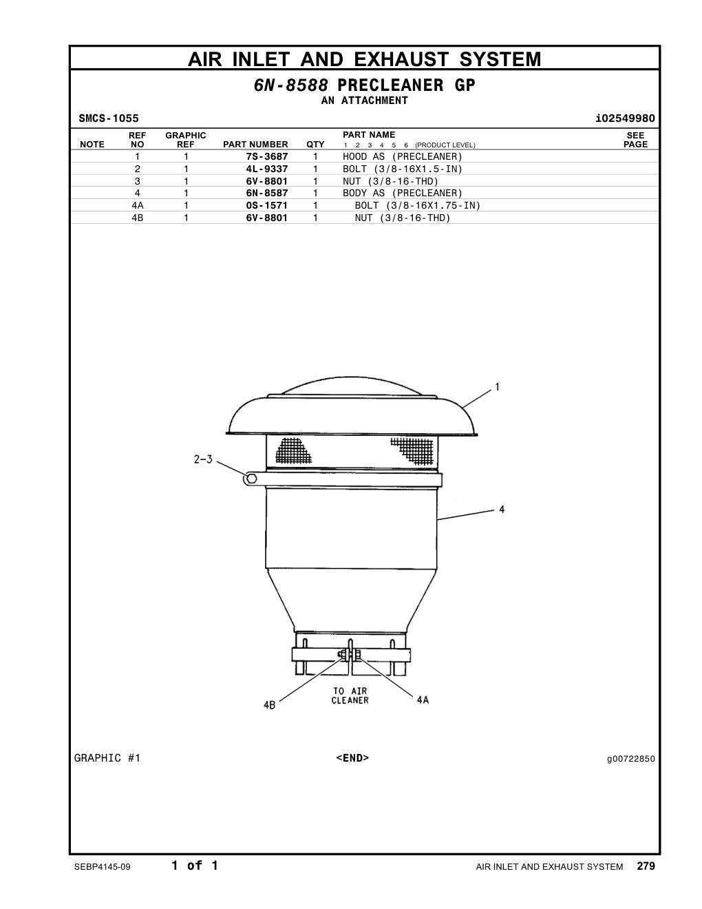 4L-9337 - BOLT (3/8-16X1.5-IN)