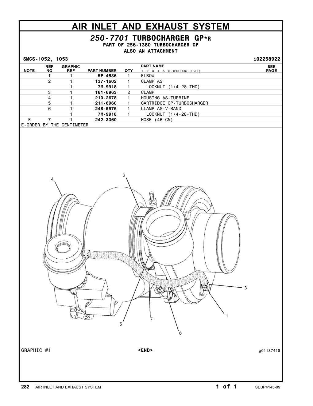210-2678 HOUSING AS-TURBINE CAT parts manual diagram