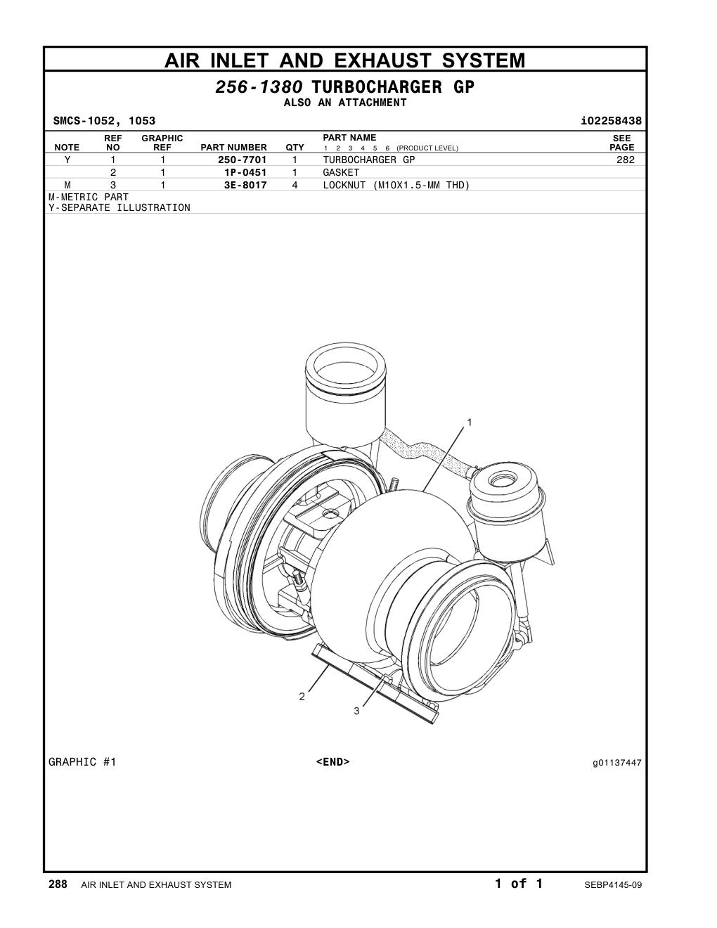 250-7701 - TURBOCHARGER GP