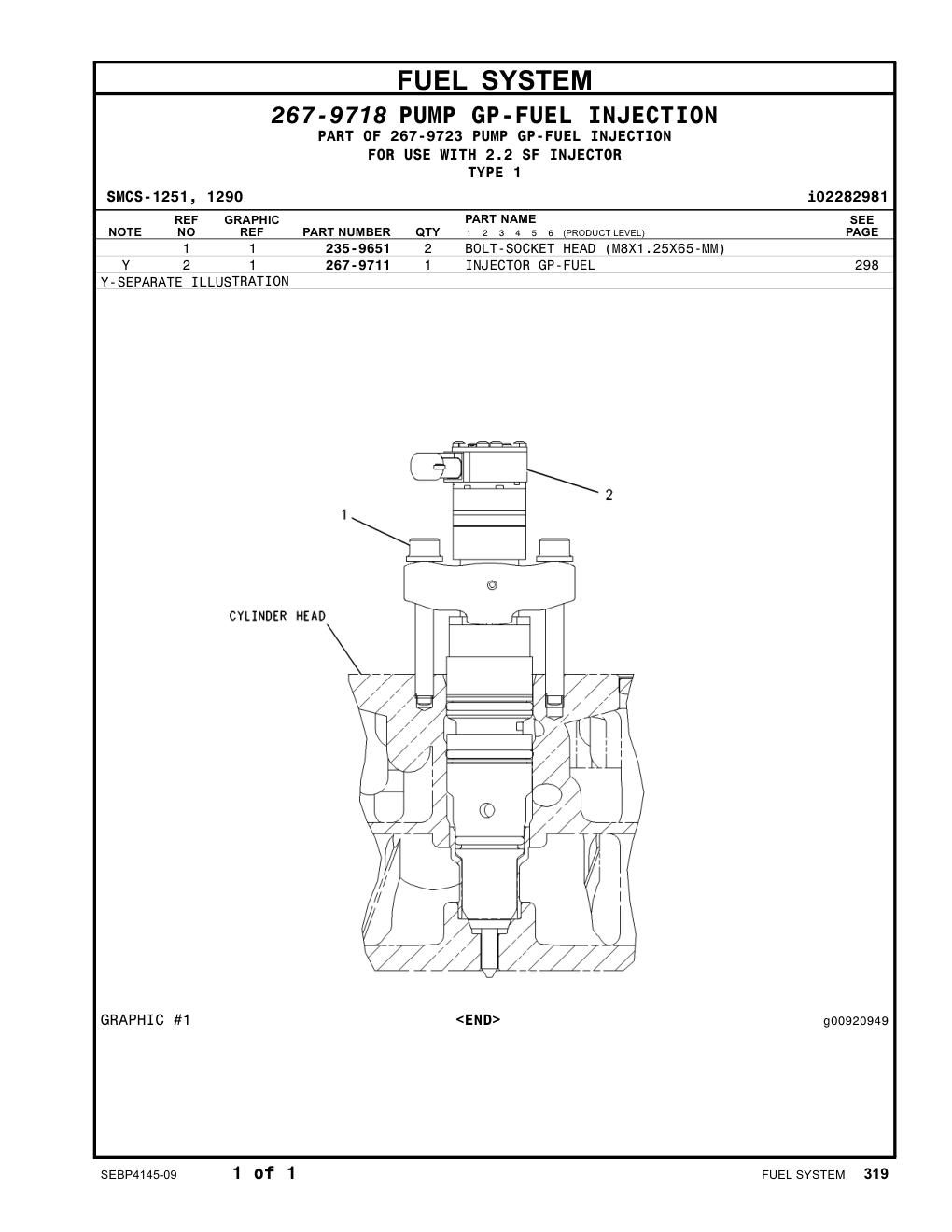 267-9711 - INJECTOR GP-FUEL