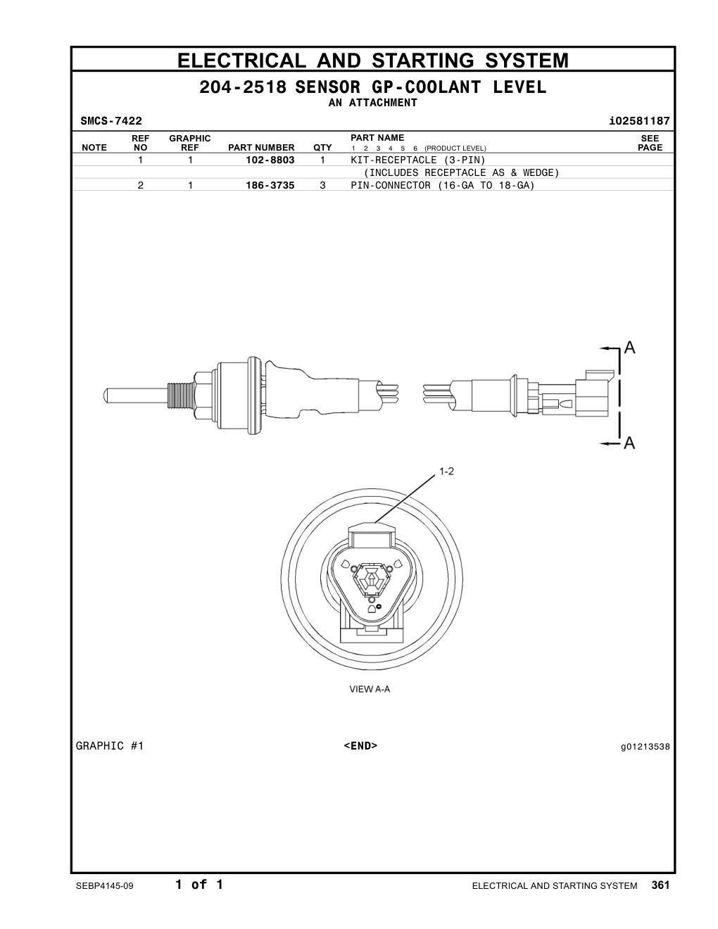 186-3735 - PIN-CONNECTOR (16-GA TO 18-GA)