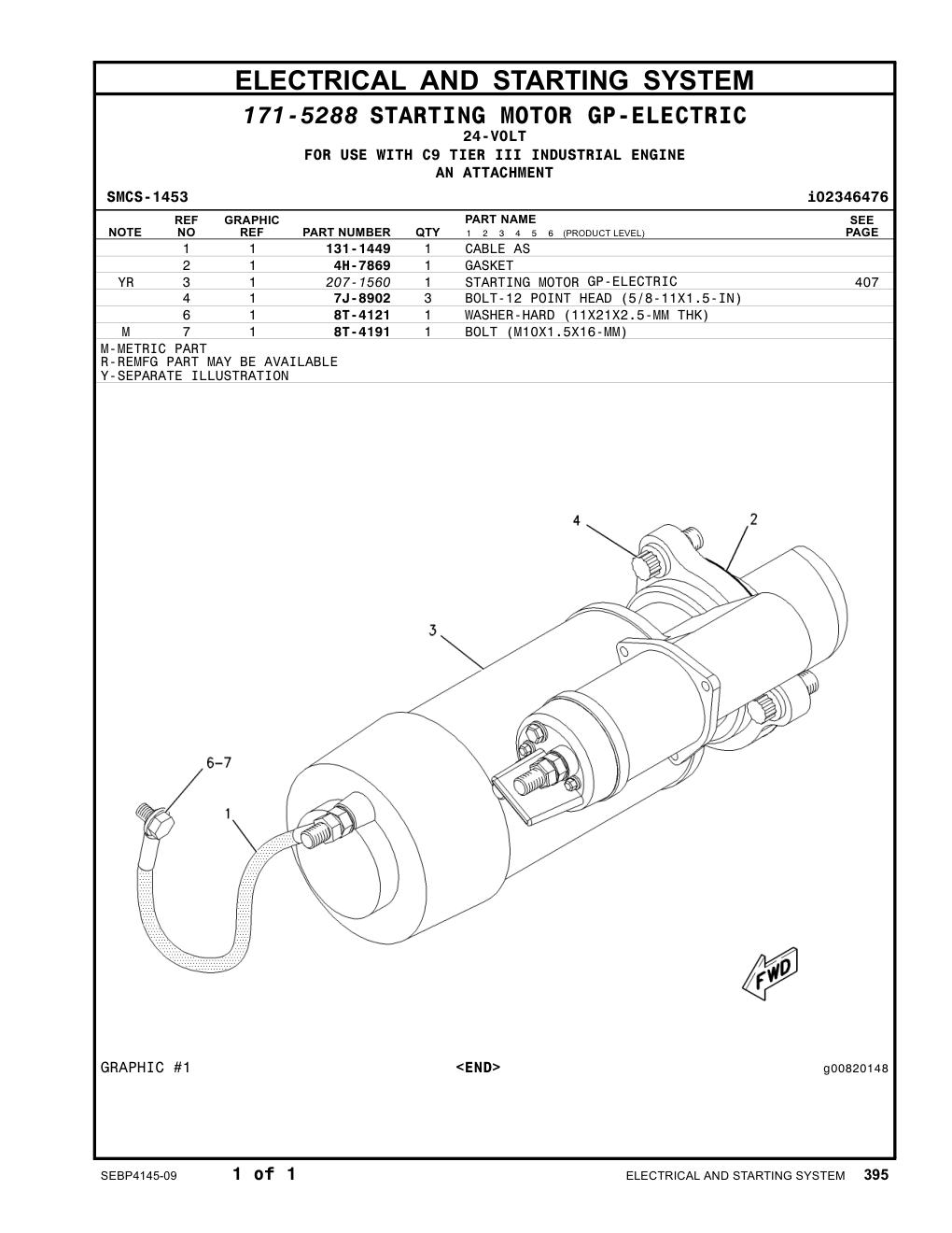 131-1449 CABLE AS CAT parts manual diagram