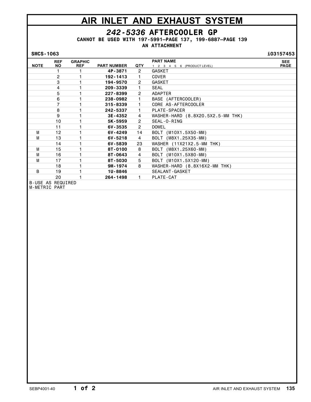 238-0982 BASE CAT parts manual diagram