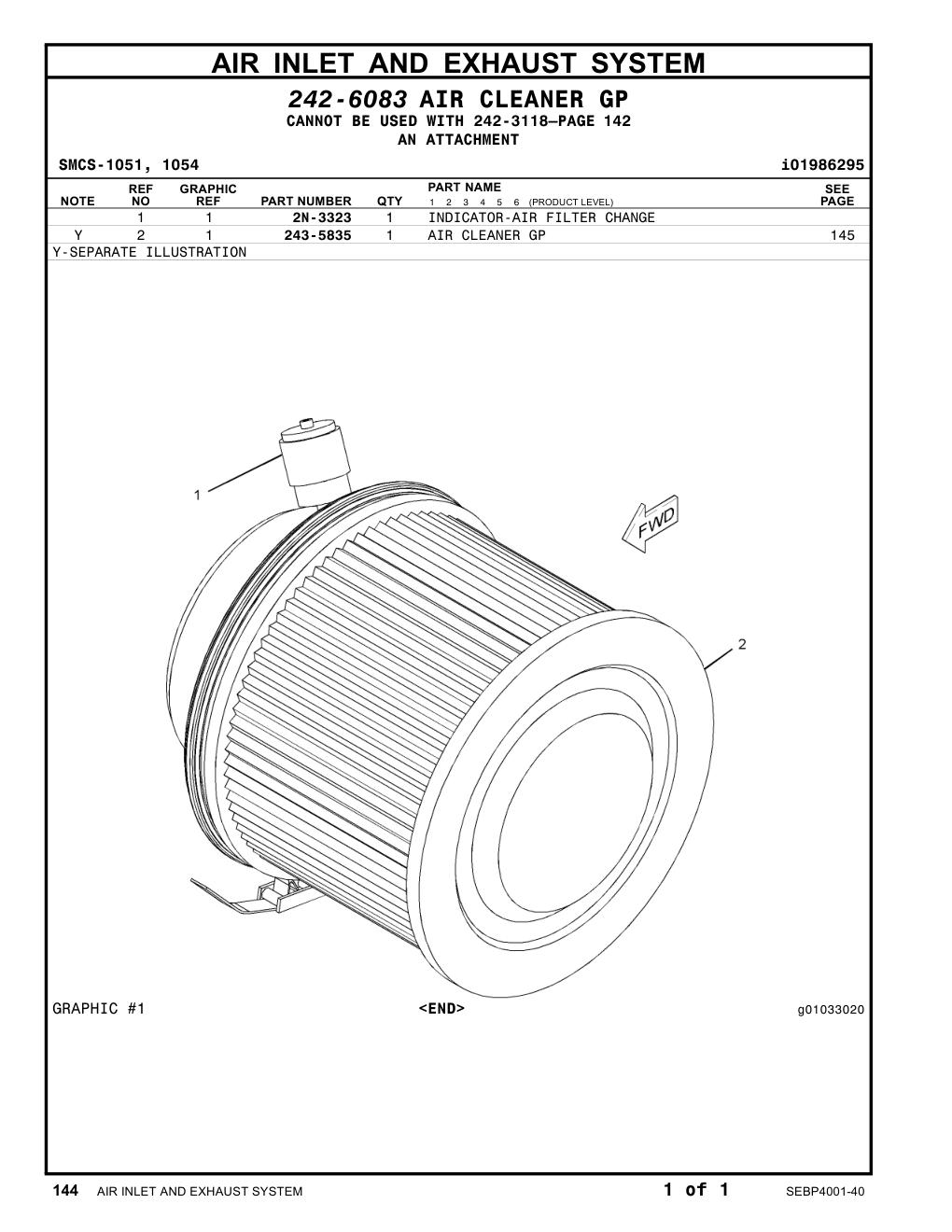 2N-3323 - INDICATOR-AIR FILTER CHANGE
