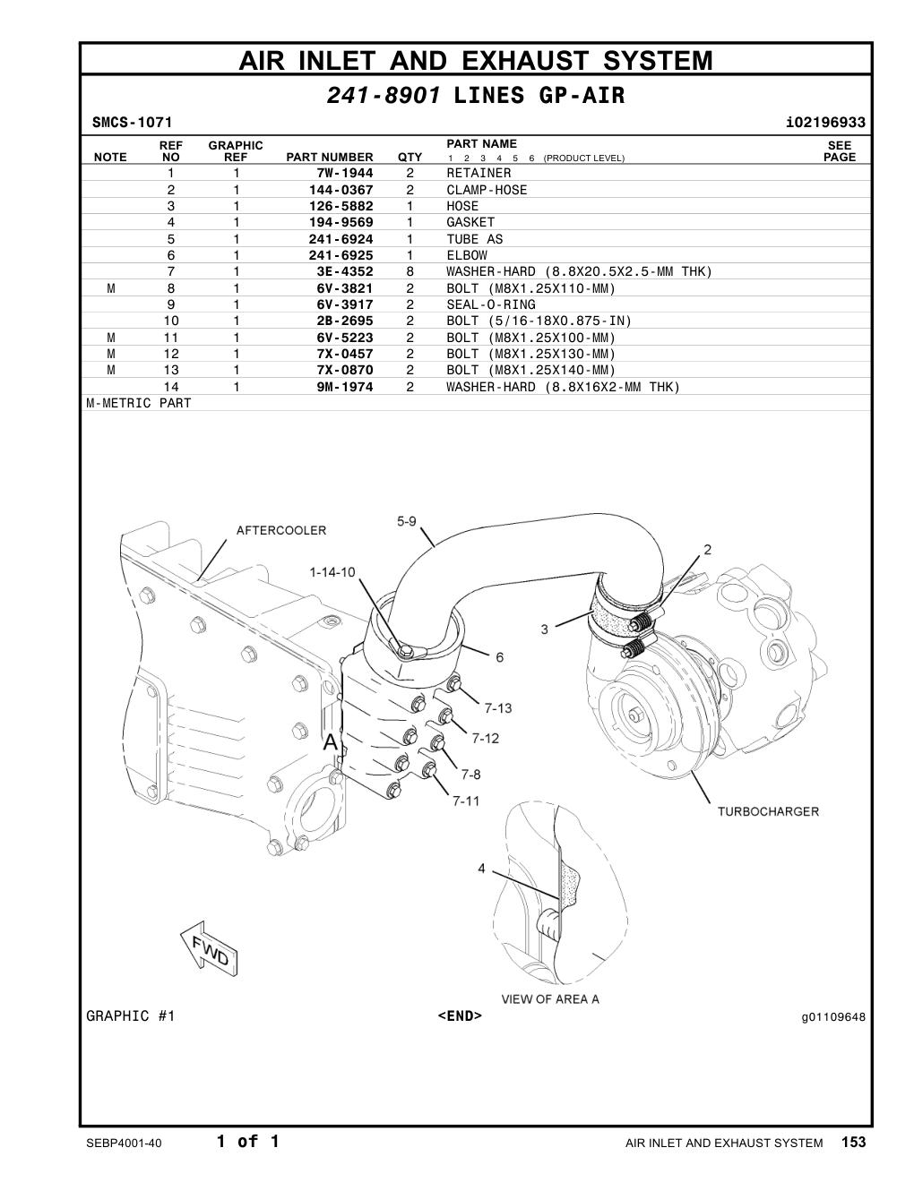 241-6924 TUBE AS CAT parts manual diagram