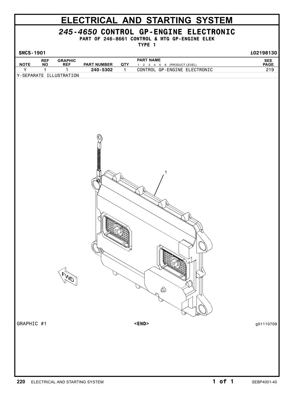 240-5302 - CONTROL GP-ENGINE ELECTRONIC