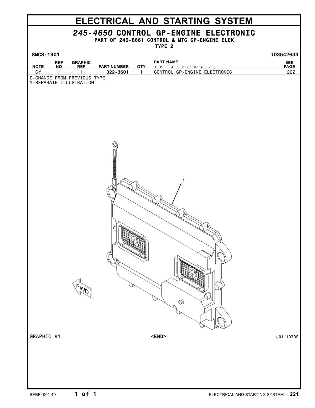 322-3601 - CONTROL GP-ENGINE ELECTRONIC