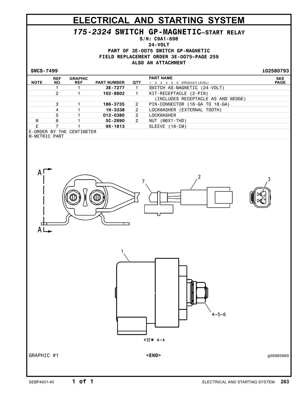 3E-7277 - SWITCH AS-MAGNETIC (24-VOLT)
