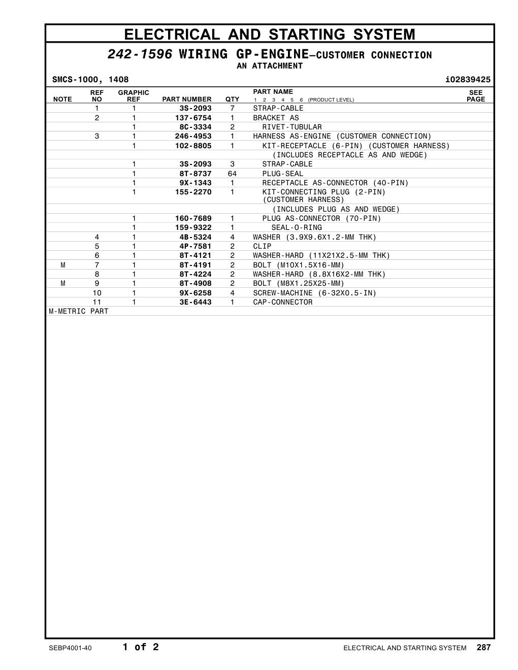 137-6754 BRACKET AS CAT parts manual diagram