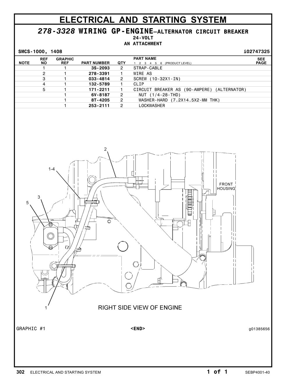 278-3391 WIRE AS CAT parts manual diagram
