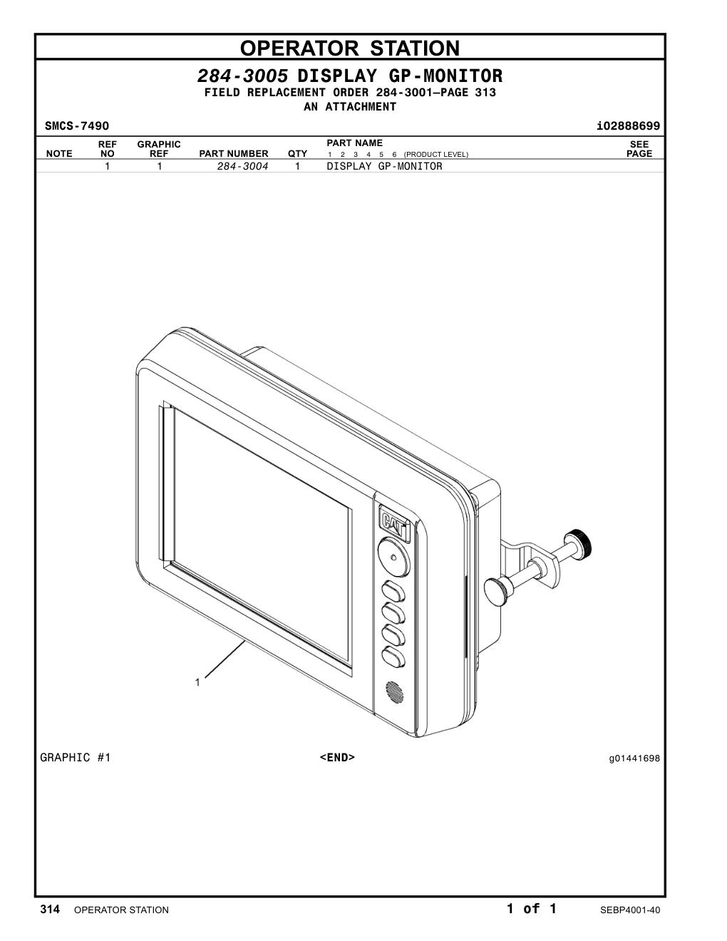 284-3004 - DISPLAY GP-MONITOR