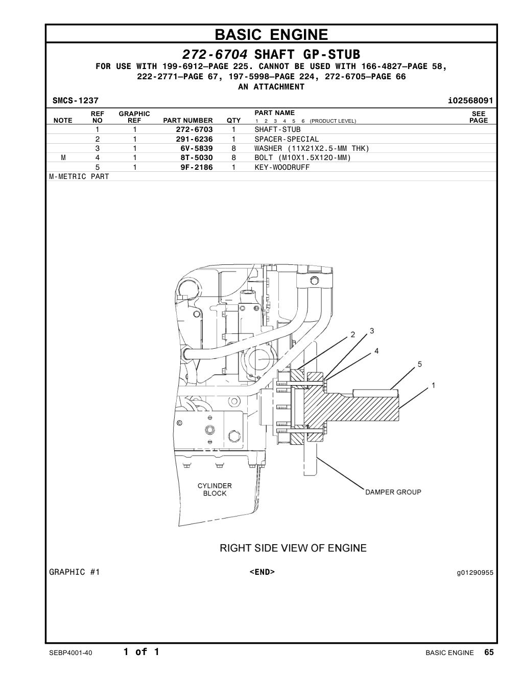 291-6236 SPACER-SPECIAL CAT parts manual diagram