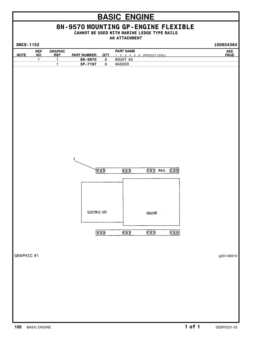 8N-9970 MOUNT AS CAT parts manual diagram