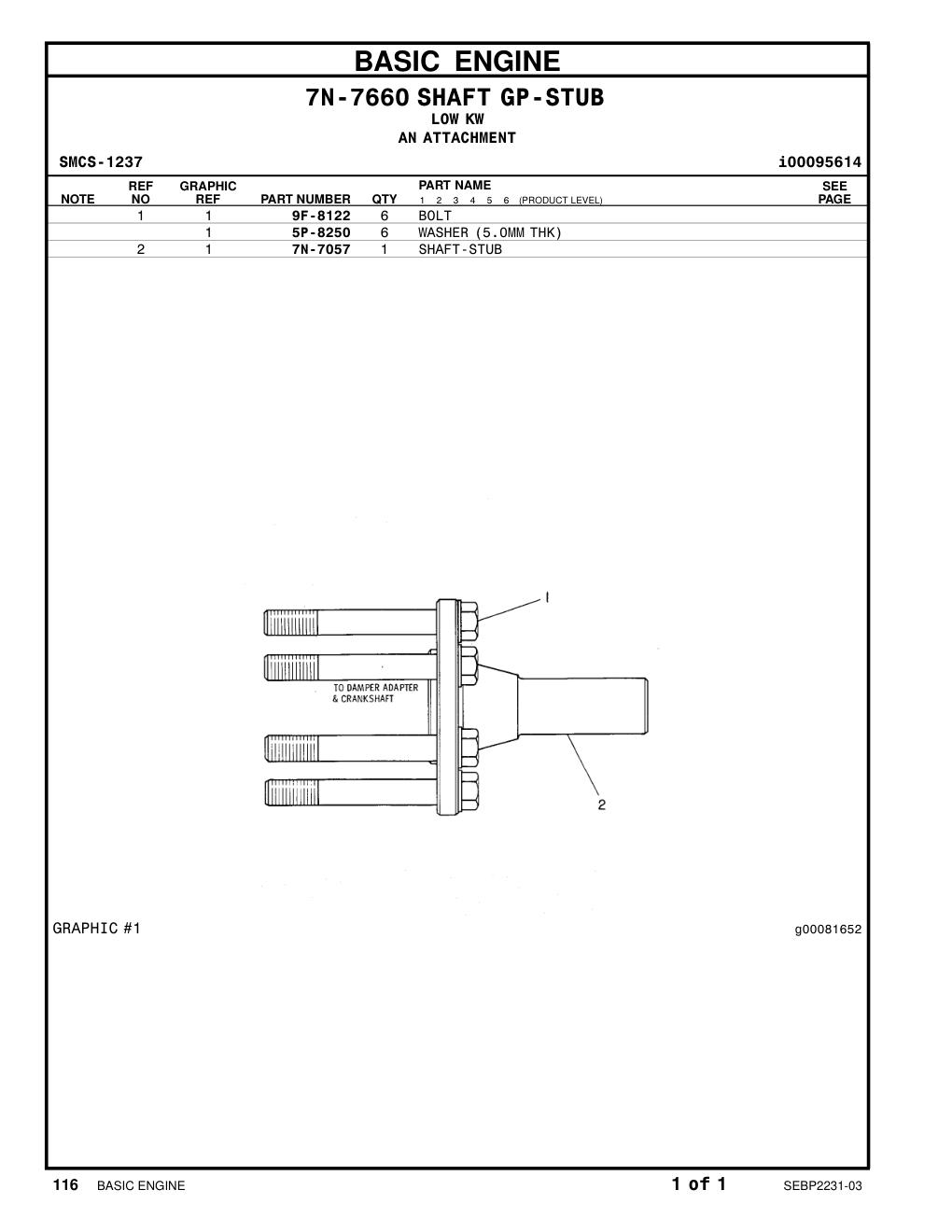 7N-7057 - SHAFT-STUB
