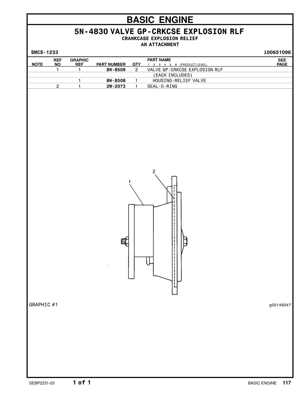 8N-8508 - HOUSING-RELIEF VALVE