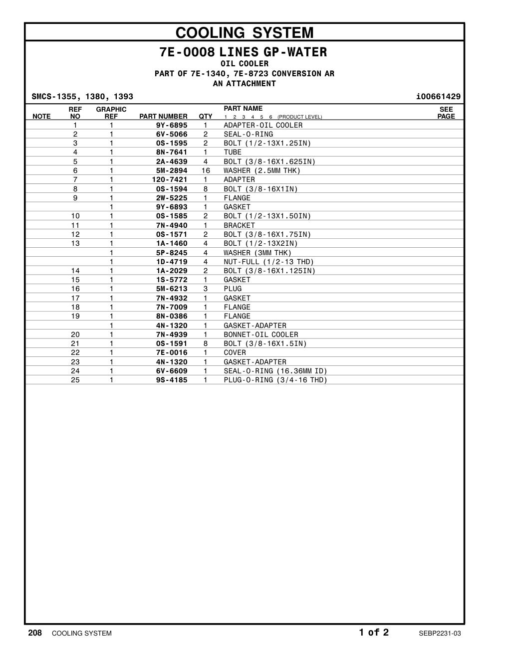 7E-0016 COVER CAT parts manual diagram