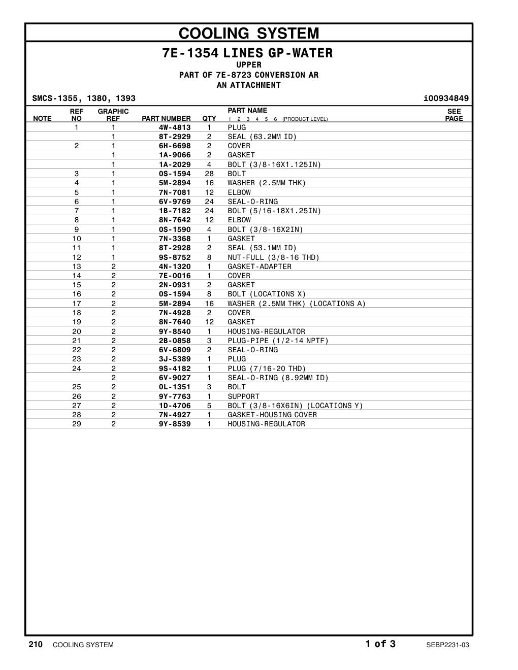 8N-7640 GASKET CAT parts manual diagram