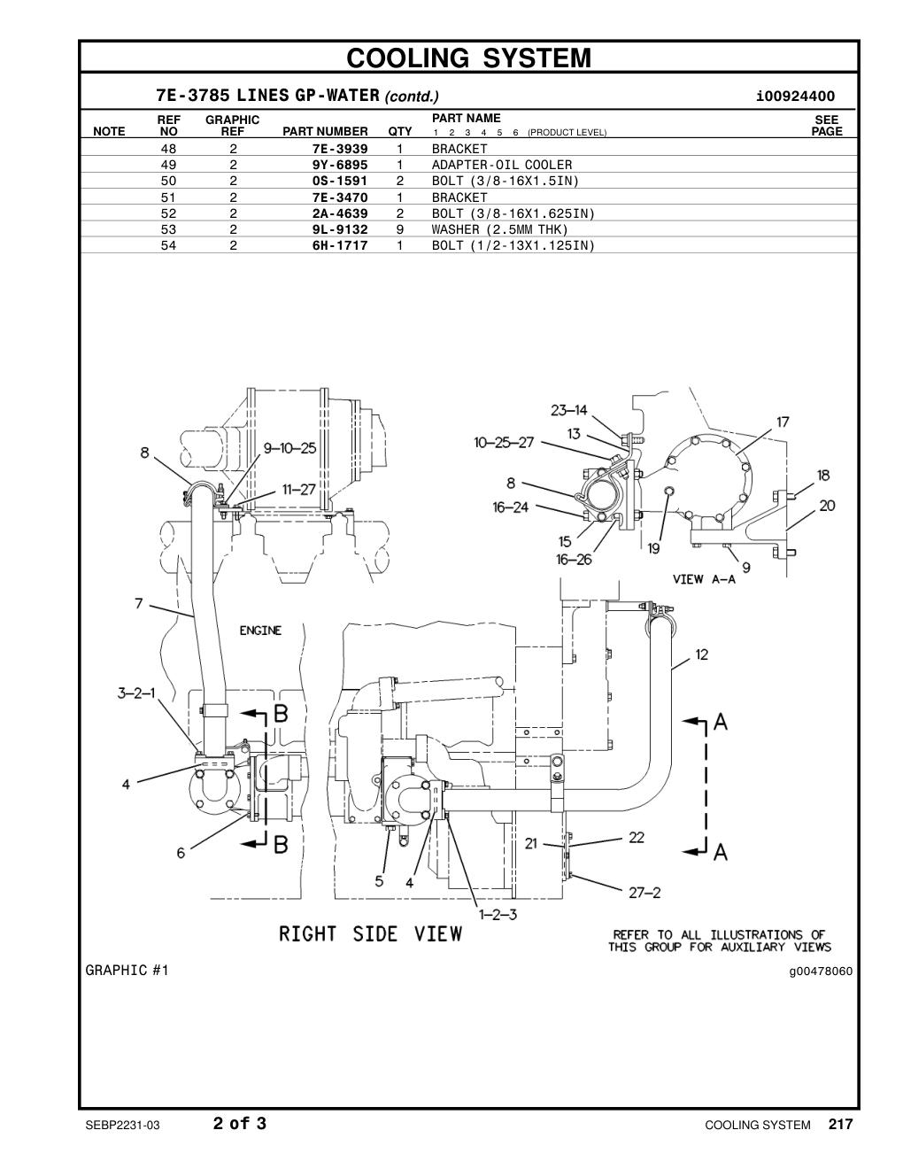 7E-3939 BRACKET CAT parts manual diagram