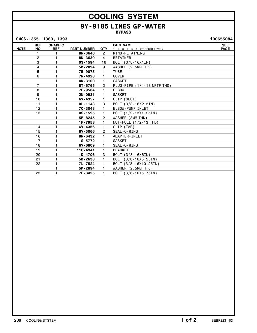 110-4341 BRACKET CAT parts manual diagram