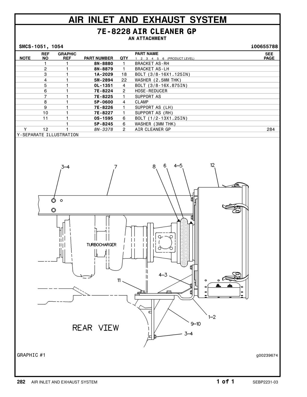 7E-8225 SUPPORT AS CAT parts manual diagram