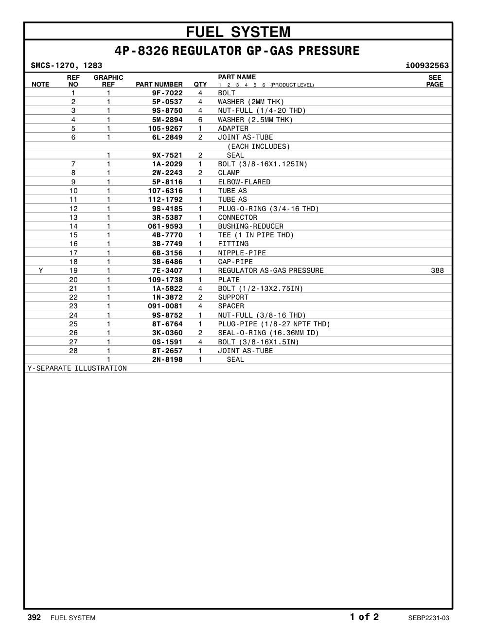 107-6316 TUBE AS CAT parts manual diagram