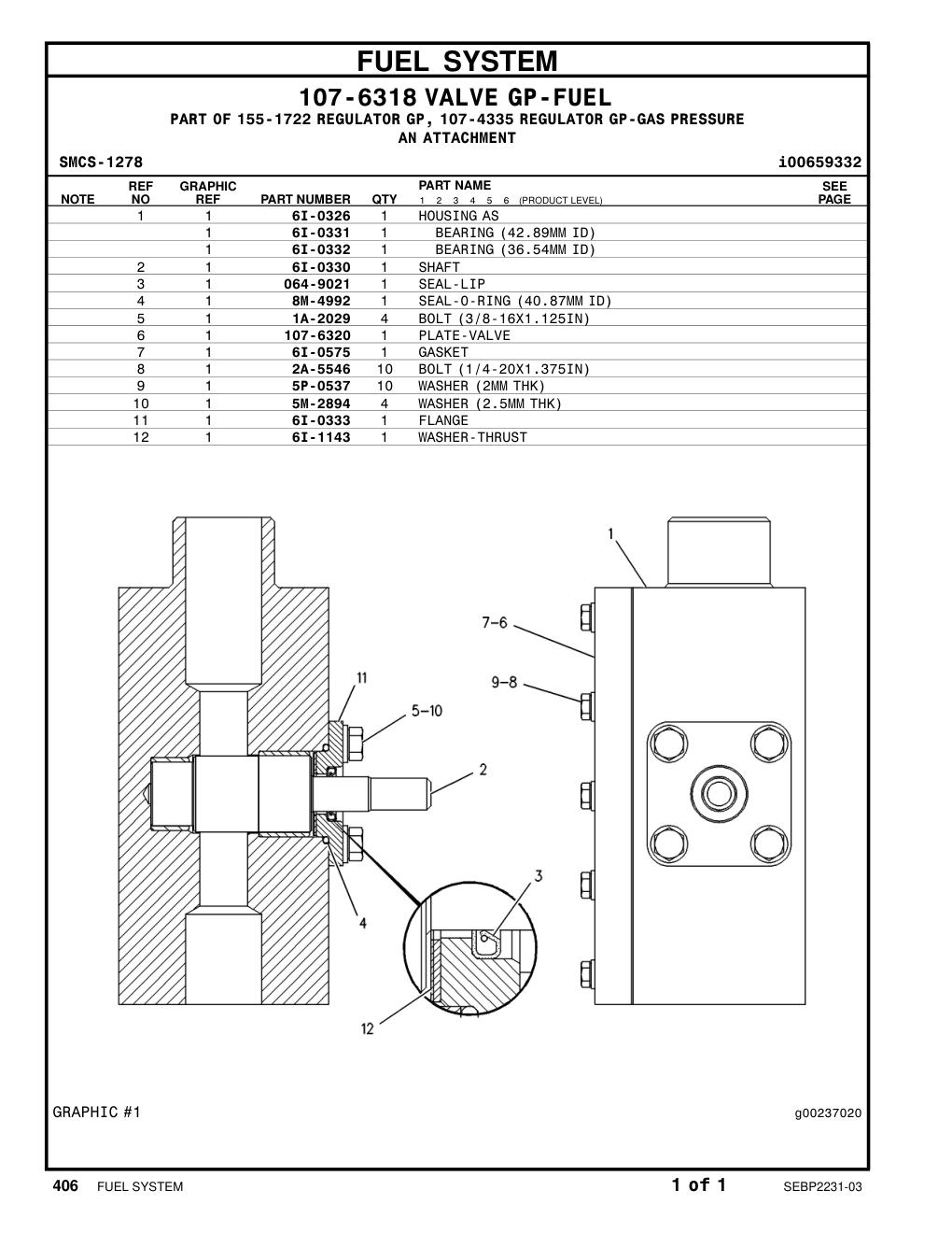 6I-1143 WASHER-THRUST CAT parts manual diagram