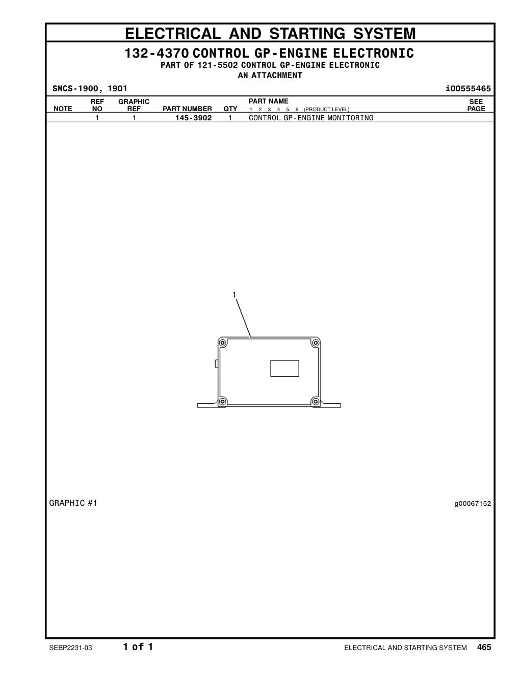 145-3902 - CONTROL GP-ENGINE MONITORING