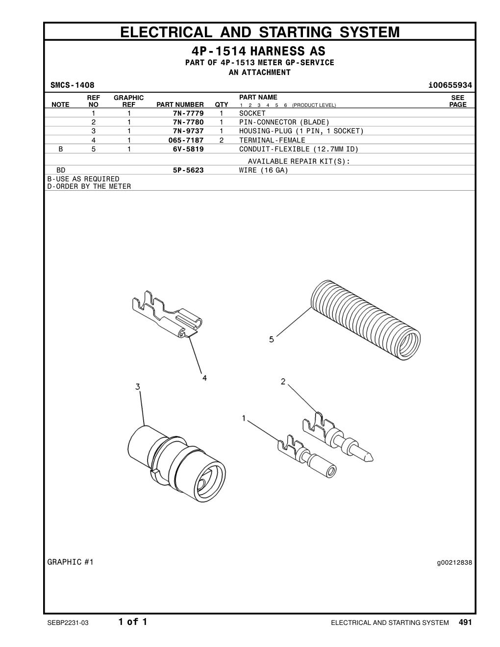 065-7187 TERMINAL-FEMALE CAT parts manual diagram