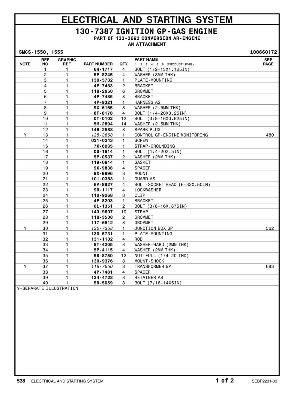 116-7650 TRANSFORMER GP CAT parts manual diagram