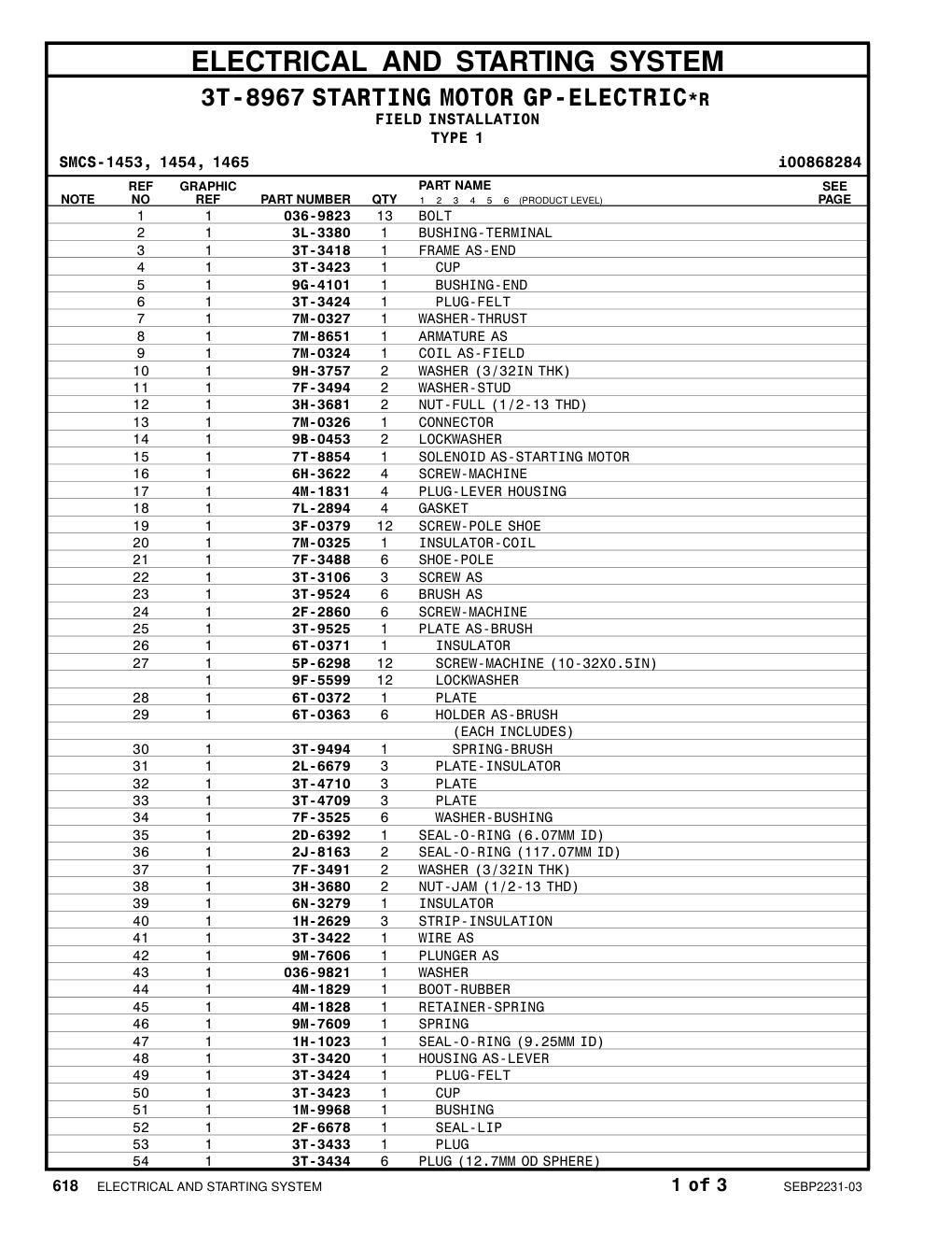 3T-3106 SCREW AS CAT parts manual diagram