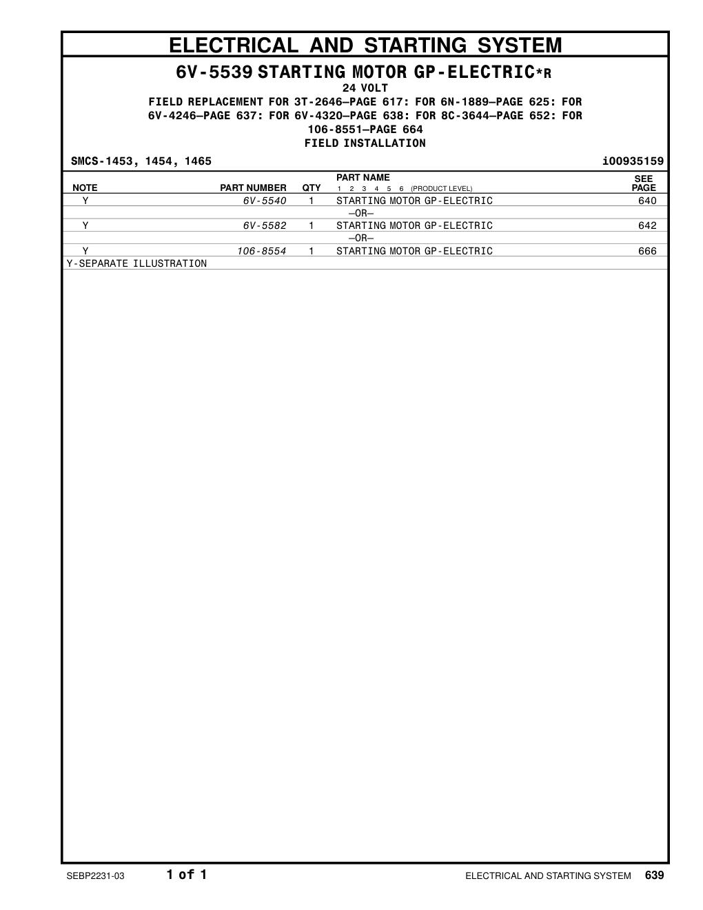 6V-5540 - STARTING MOTOR GP-ELECTRIC –OR–