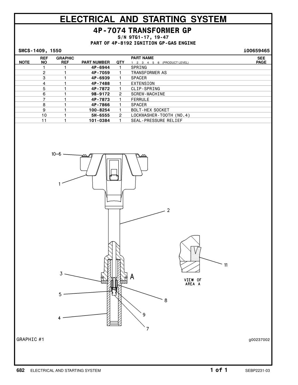 4P-7488 EXTENSION CAT parts manual diagram