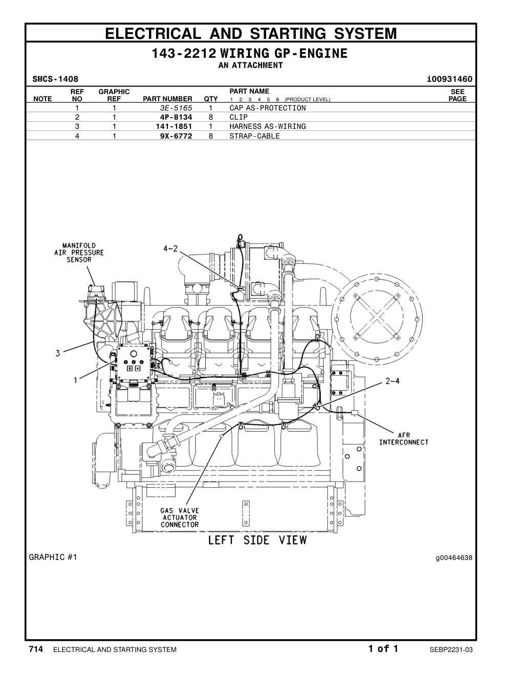 141-1851 HARNESS AS-WIRING CAT parts manual diagram