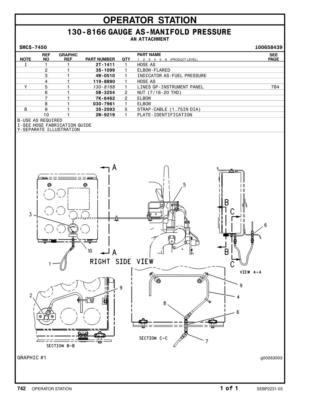 119-8890 HOSE AS CAT parts manual diagram