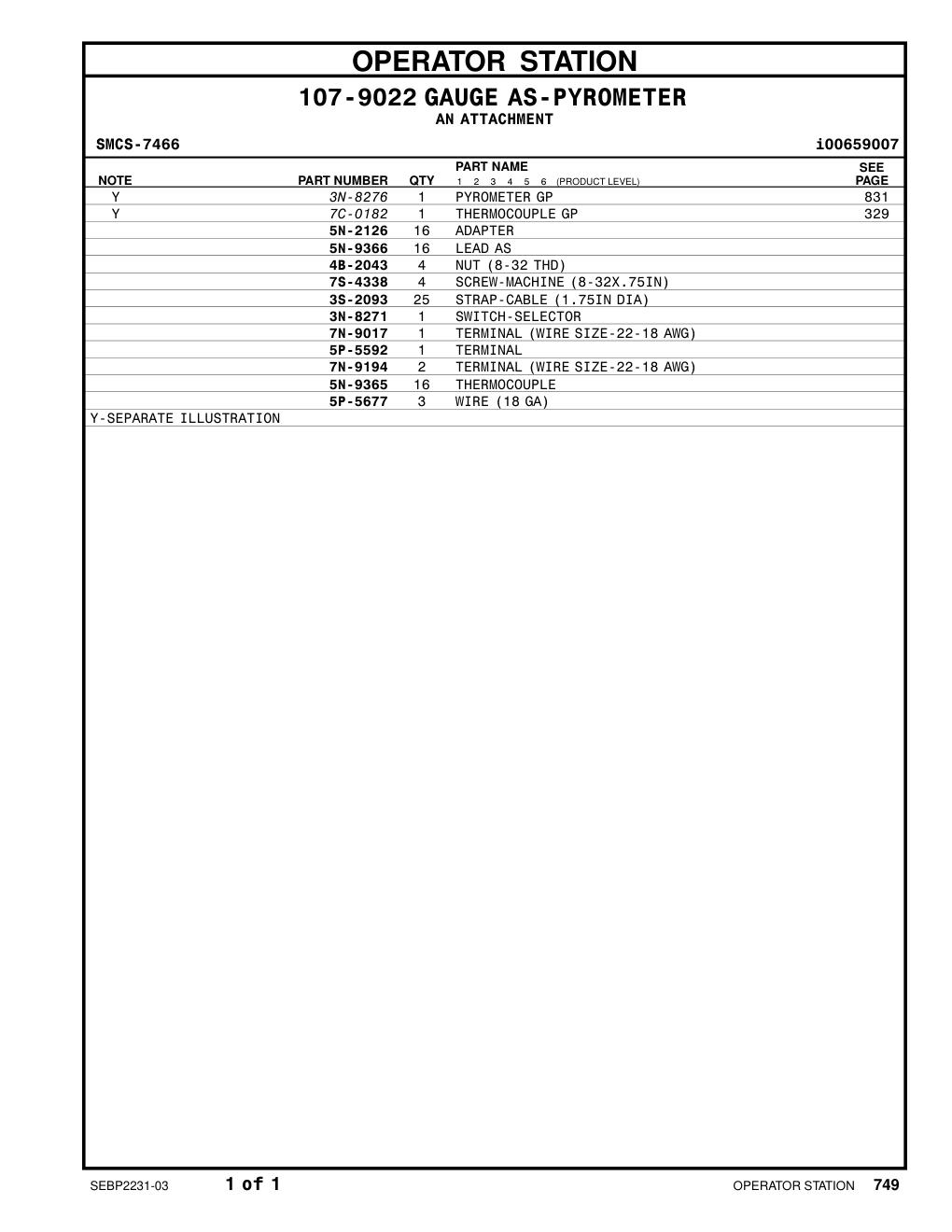 7C-0182 - THERMOCOUPLE GP