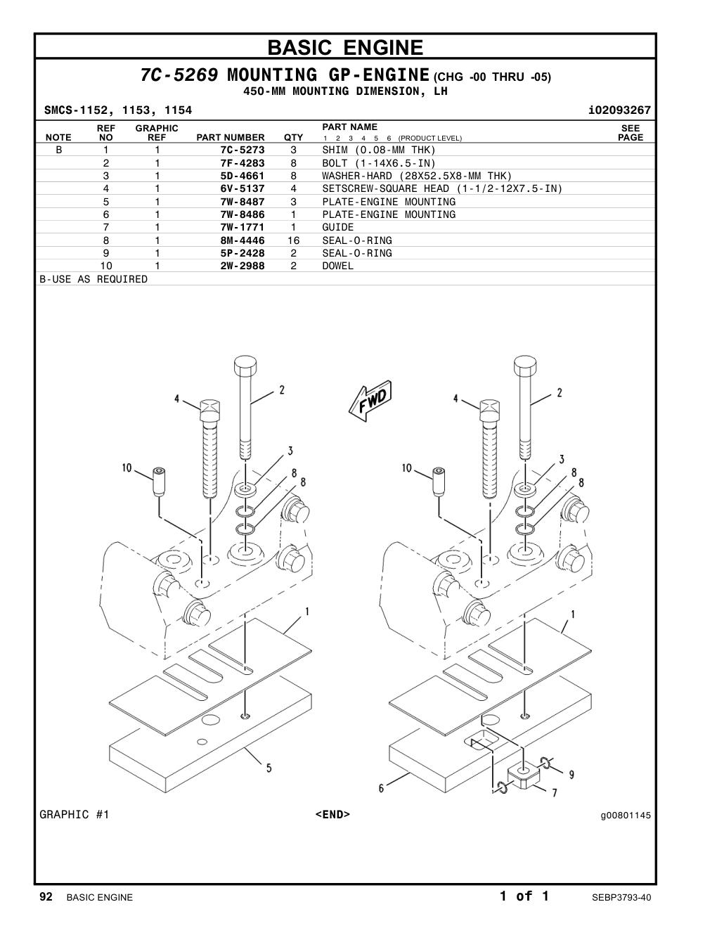 7C-5273 SHIM (0.08-MM THK) CAT parts manual diagram
