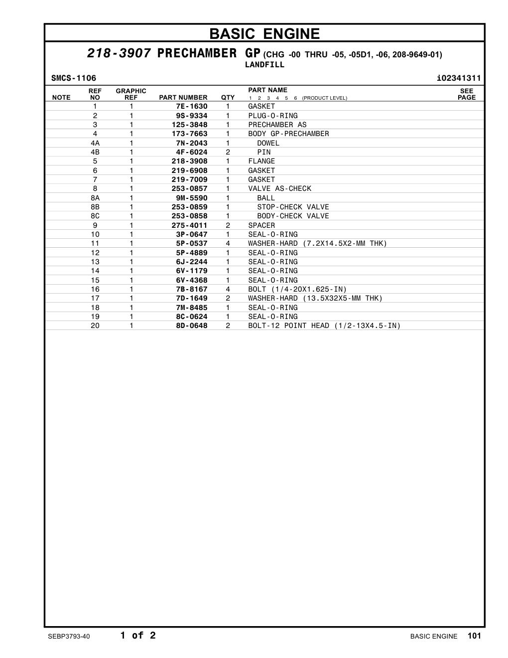 218-3908 FLANGE CAT parts manual diagram