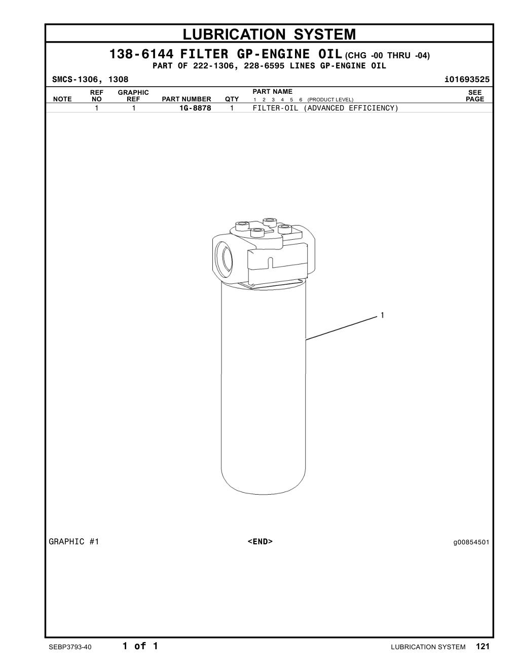 1G-8878 - ELEMENT AS-FILTER (ADVANCED EFFICIENCY)