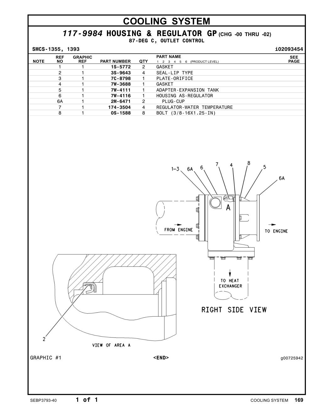 7C-8798 PLATE-ORIFICE CAT parts manual diagram