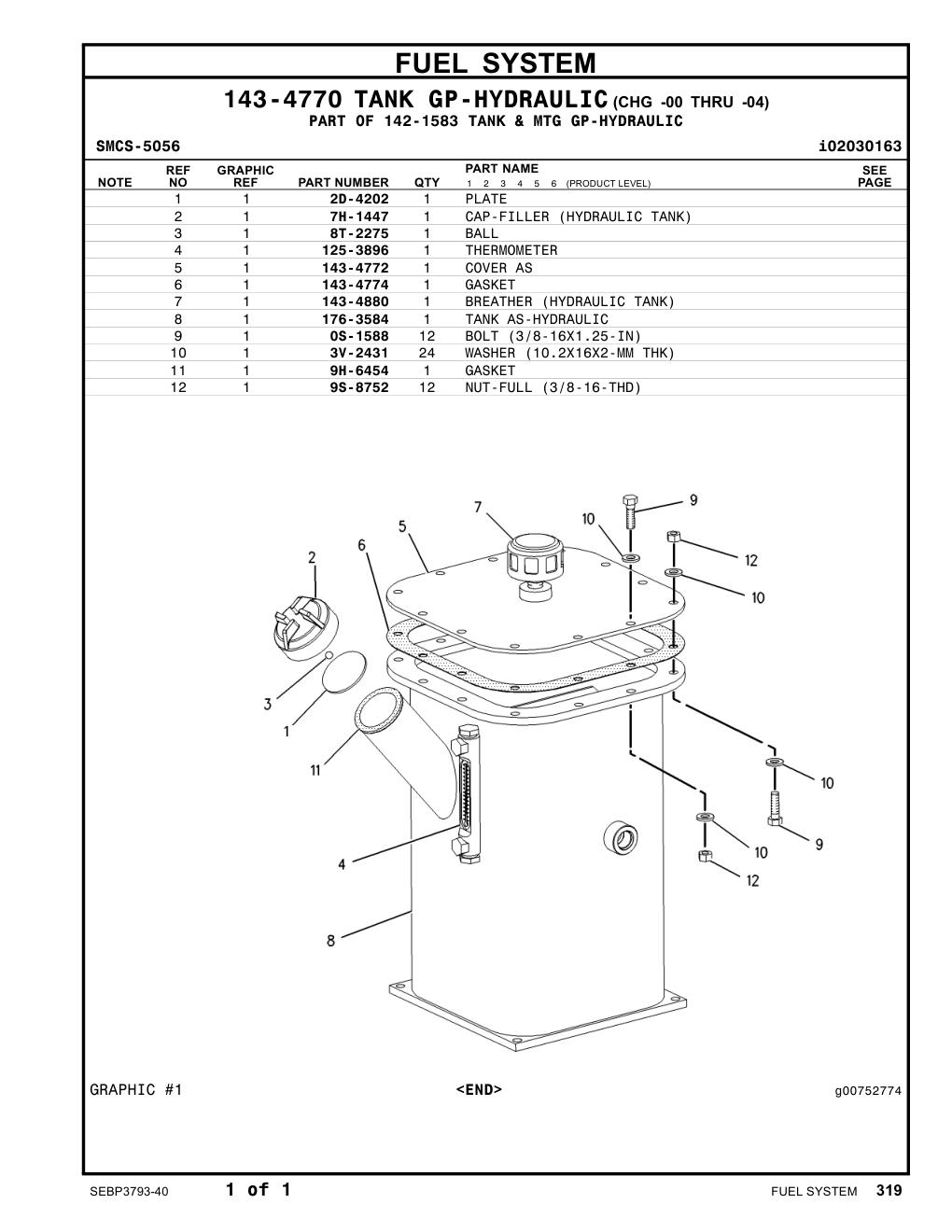 9H-6454 GASKET CAT parts manual diagram