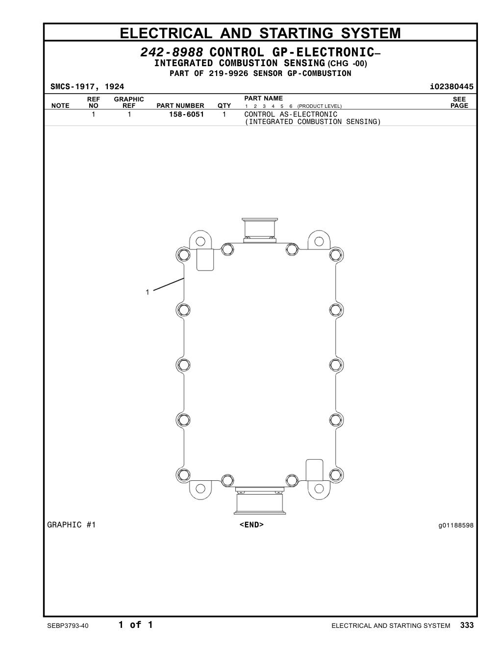 158-6051 - CONTROL AS-ELECTRONIC