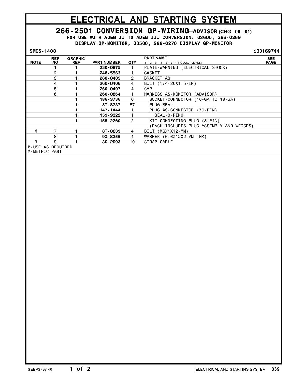 147-1444 PLUG AS-CONNECTOR (70-PIN) CAT parts manual diagram