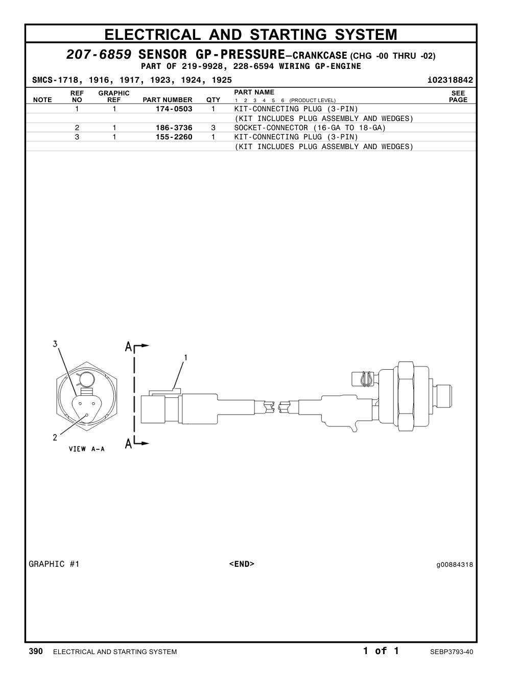 174-0503 - KIT-CONNECTING PLUG (3-PIN)