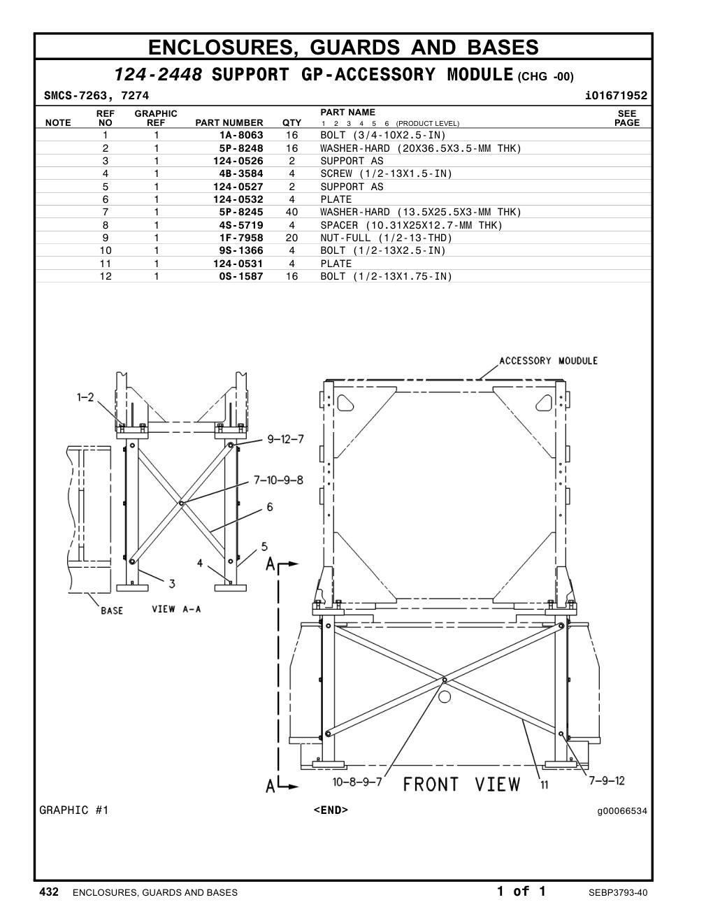 124-0532 PLATE CAT parts manual diagram
