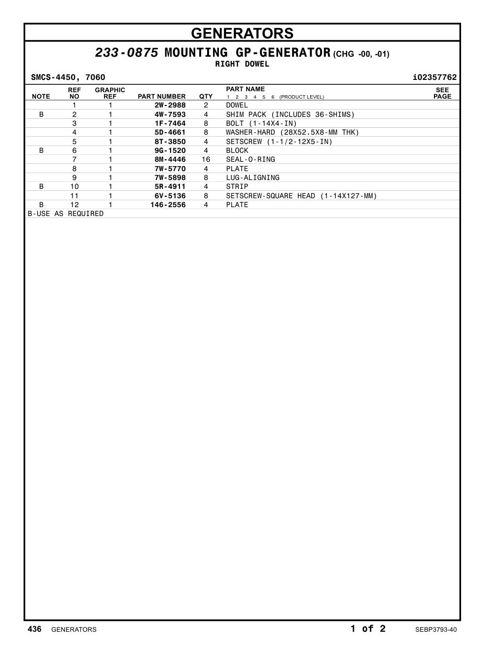 8T-3850 SETSCREW(1-1/2-12X5-IN) CAT parts manual diagram