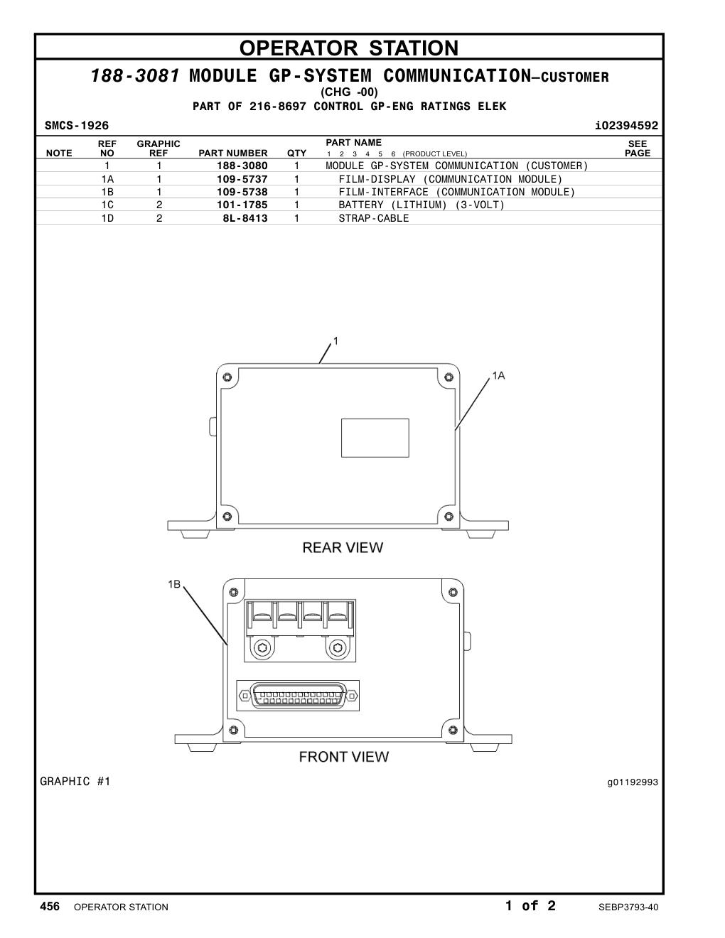 188-3080 - MODULE GP-SYSTEM COMMUNICATION (CUSTOMER)