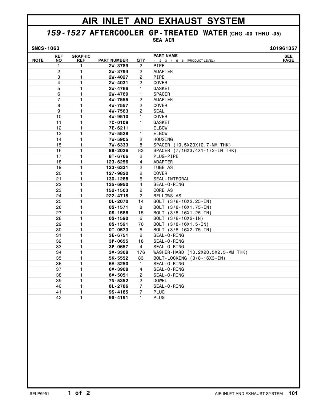 4W-9510 COVER CAT parts manual diagram