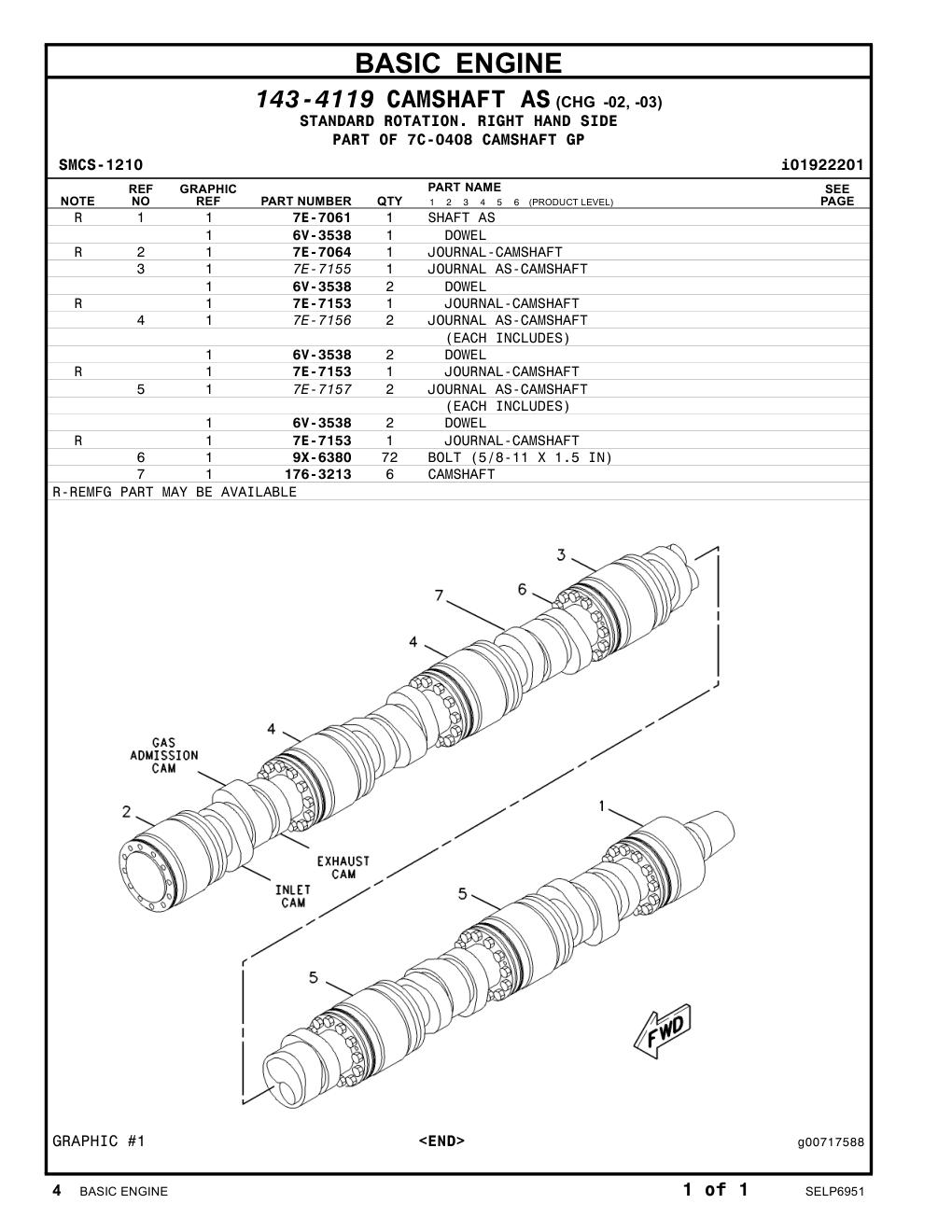 176-3213 - CAMSHAFT
